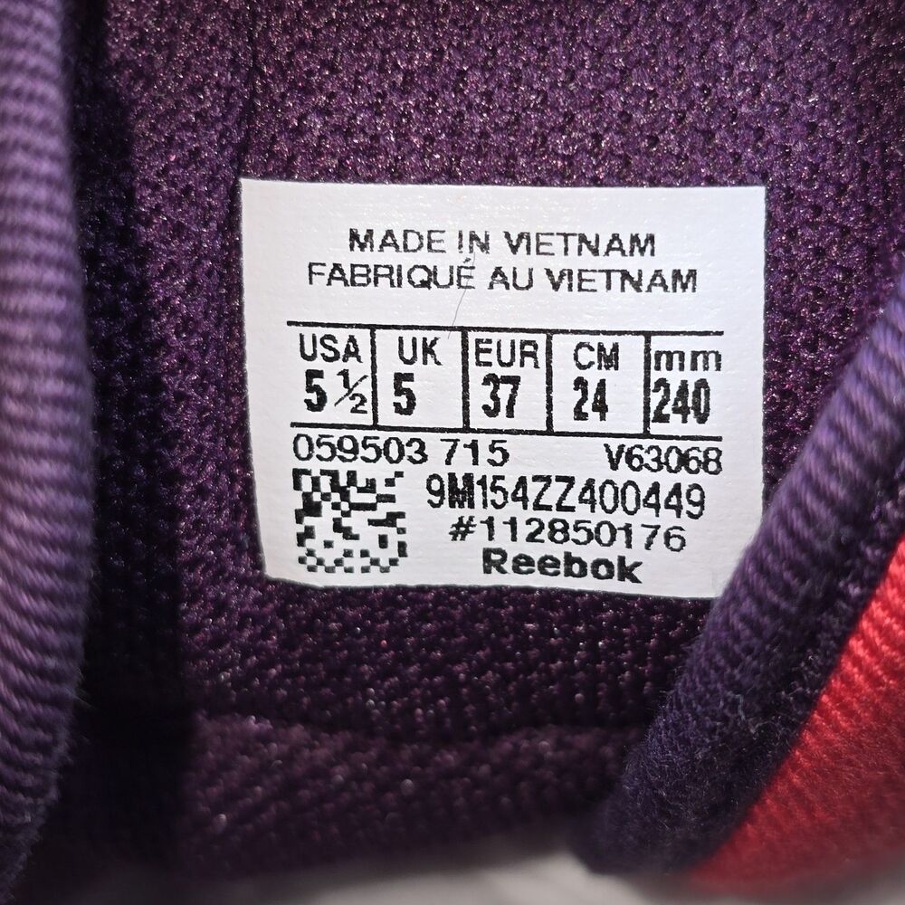 Reebok Freestyle Hi Size 5.5 Women's Size 7 Pink Purple Sneakers (V63068) NEW - Picture 8 of 10